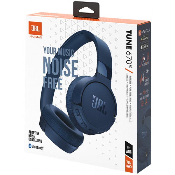 Фото - Уценка - Наушники накладные беспроводные JBL Tune 670NC Blue (JBLT670NCBLU)