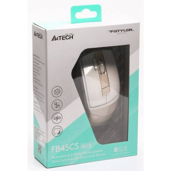 Фото - Мышь беспроводная A4tech FB45CS Air2 (Cream Beige)