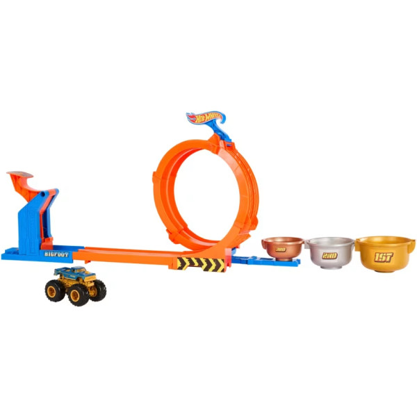 Фото - Игровой набор Hot Wheels Петли и трюки серии Соревнования за кубок Monster Trucks (JBX64)
