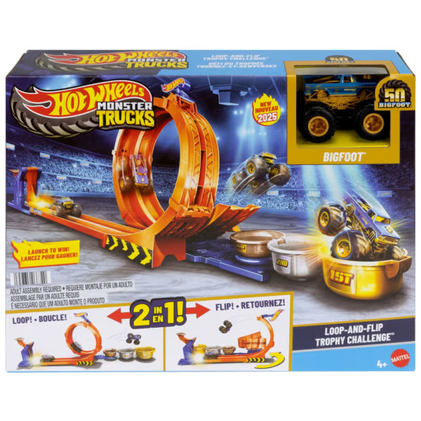 Фото - Игровой набор Hot Wheels Петли и трюки серии Соревнования за кубок Monster Trucks (JBX64)
