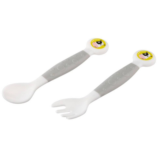 Фото - Набор детских столовых приборов для малыша Canpol babies Ложка и вилка эластичные (56/580)