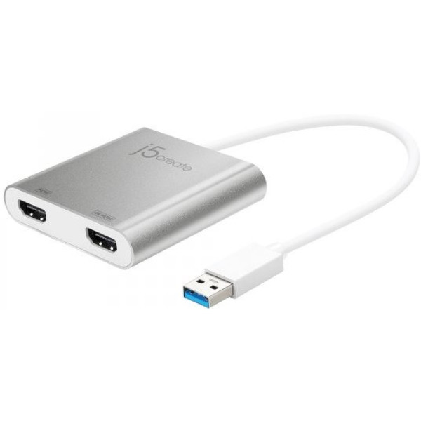 Фото - Переходник Mini Display Port-HDMI J5create USB-A на 2 HDMI (JUA365-N)
