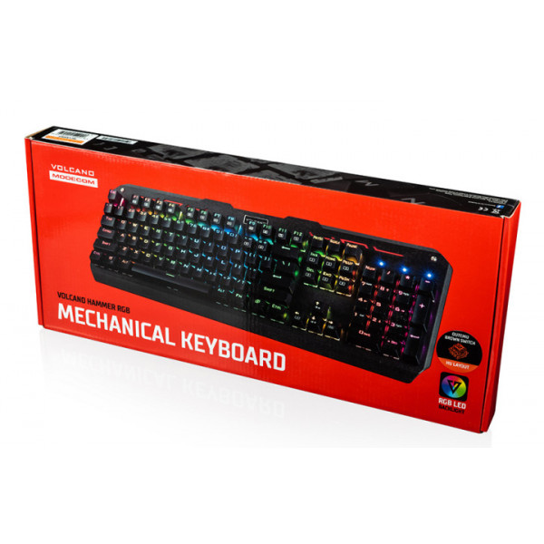 Фото - Клавиатура проводная игровая Modecom Volcano Hammer Outemu Red Switch (K-MC-HAMMER-U-RED-RGB-US)
