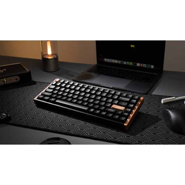 Фото - Клавиатура беспроводная Keychron K2HE 81Key, Gateron Double-Rail Magnetic Nebula, WL/BT/USB-A Black (K2H-F1-UA)