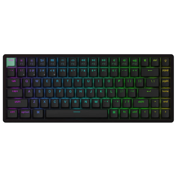 Фото - Клавиатура беспроводная Keychron K2HE 81Key, Gateron Double-Rail Magnetic Nebula, WL/BT/USB-A Black (K2H-J1-UA)