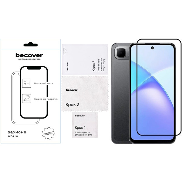 Фото - Защитное стекло для смартфона BeCover for Infinix Smart 10 Plus (X6725B) Black (713726)