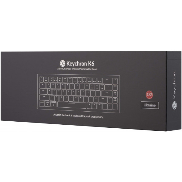 Фото - Клавиатура беспроводная игровая Keychron K6 Gateron G Pro Red Hot-swap BT/USB-A EN/UKR, RGB (K6V1_KEYCHRON)