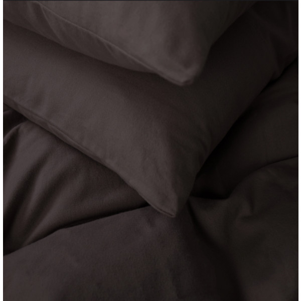 Фото - Простынь двуспальная MirSon Фланель 002 Black 180x200 см (2200009648571)