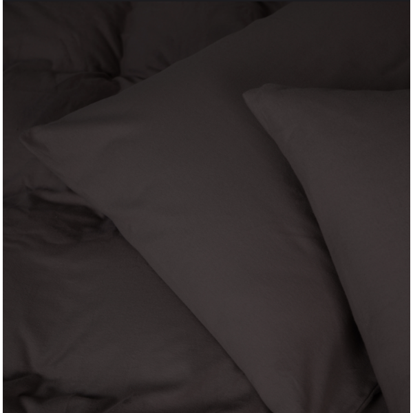 Фото - Простынь двуспальная MirSon Фланель 002 Black 180x200 см (2200009648571)