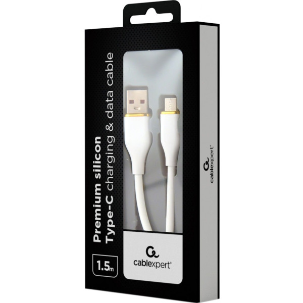 Фото - Кабель синхронизации данных Cablexpert USB - USB Type-C (M/M), 2.1 A, 1.5 м, White (CC-USB2S-AMCM-1.5M-W)
