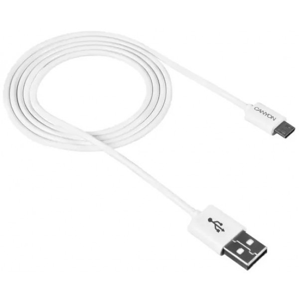 Фото - Кабель Canyon MicroUSB 1m White