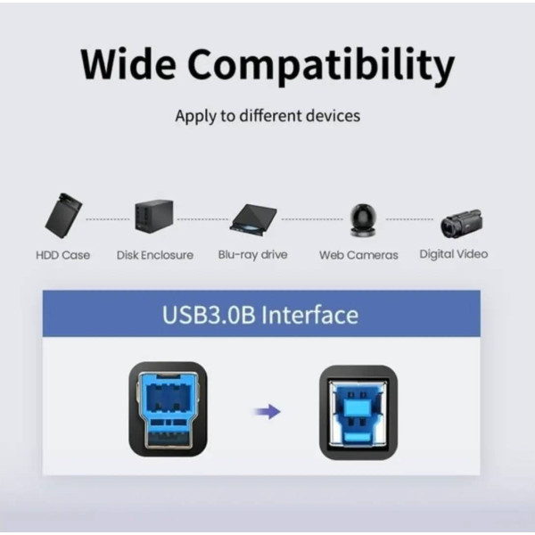 Фото - Кабель USB type A - USB type B Cabletime USB - USB Type-B (M/M) 3m Black (CA12N)