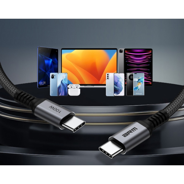 Фото - Кабель синхронизации данных Armorstandart PD 100W Aluminum Alloy 2m Black-Gray (ARM69371)