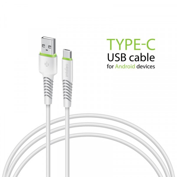 Фото - Кабель синхронизации данных Intaleo CBFLEXT1 USB-USB Type-C 1.2м White (1283126568534)