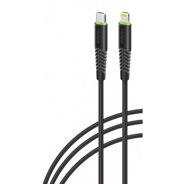 Фото - Кабель синхронизации данных Intaleo CBFLEXTL1 USB-C-Lightning 1.2м Black (1283126542459)