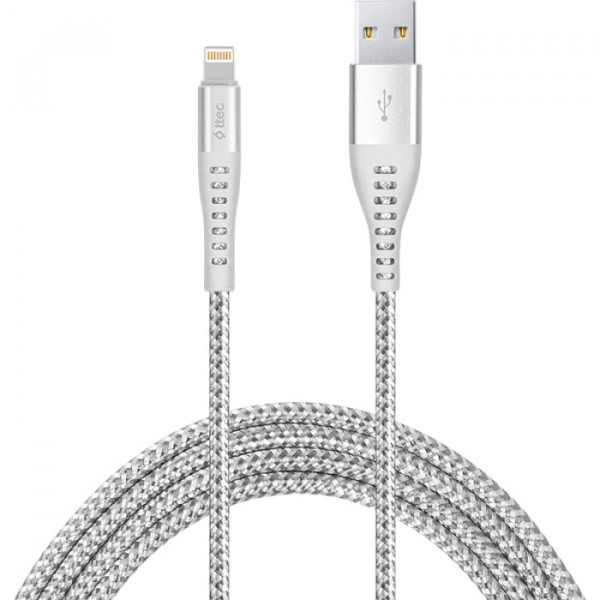 Фото - Кабель синхронизации данных Ttec USB - Lightning, ExtremeCable, 1.5m Silver (2DKX01LG