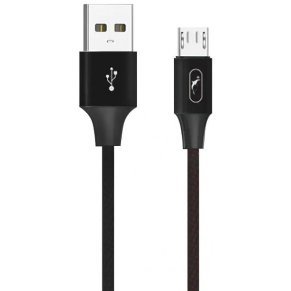 Фото - Кабель синхронизации данных SkyDolphin S55V Neylon USB - microUSB 1 м Black (USB-000438)