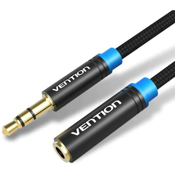 Фото - Кабель 3.5 мм - 3.5 мм Vention Audio 3.5 mm M - 3.5 mm F 5 m Black (VAB-B06-B500-M)