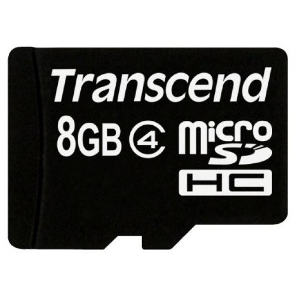 Фото - Карта памяти Transcend microSDHC 8GB Class 4+SD adapter (TS8GUSDHC4)