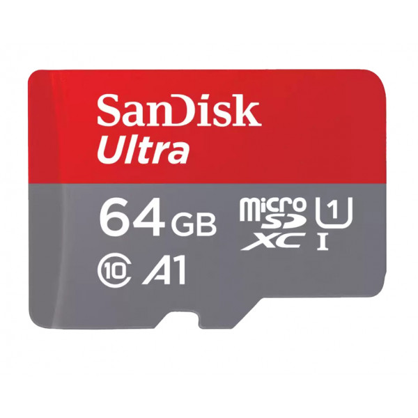 Фото - Карта памяти SanDisk Ultra microSDXC 64GB + SD Adapter (SDSQUAB-064G-GN6MA)