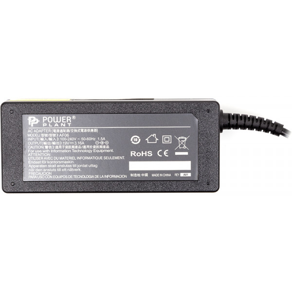 Фото - Зарядное устройство для ноутбука PowerPlant FUJITSU 220V, 19V 60W 3.16A (KD00MS0018)