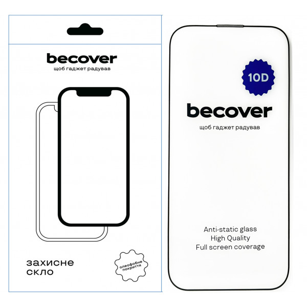 Фото - Защитное стекло для смартфона BeCover for Apple iPhone 14 Pro Max 10D Black (711328)