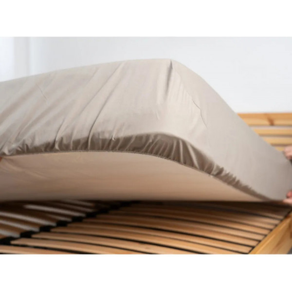 Фото - Простынь односпальная ТЕП ВДОХНОВЕНИЕ с резинкой 120х200 см Хаки (2-04015_26830)