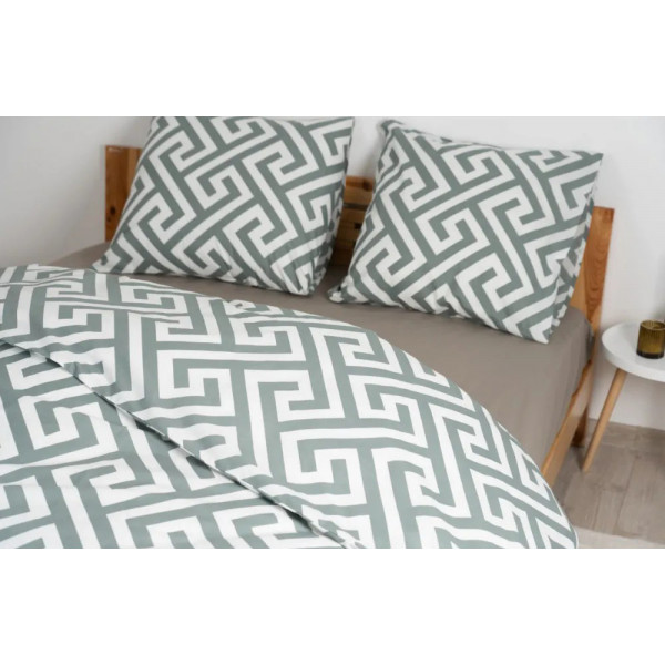 Фото - Простынь односпальная ТЕП ВДОХНОВЕНИЕ с резинкой 120х200 см Хаки (2-04015_26830)