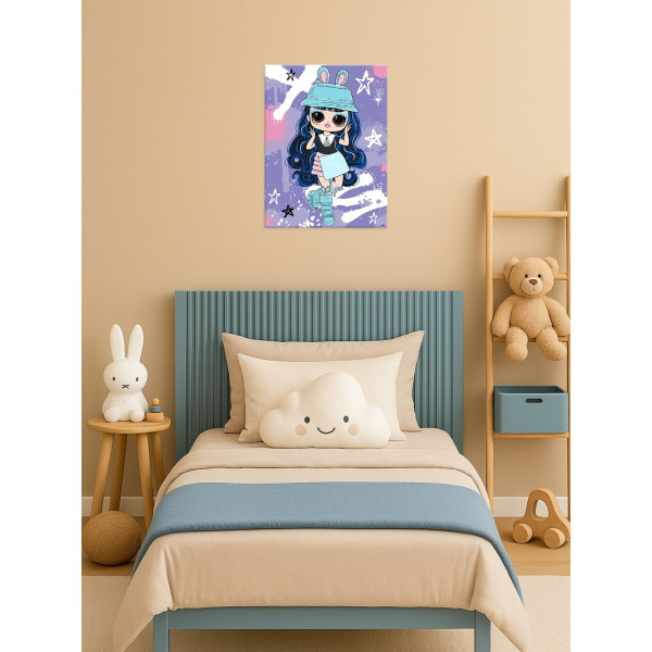 Фото - Картина по номерам Ideyka для детей"Tweens LOL Skate Dance Aya Cherry" 30х40 см (KHO1213)