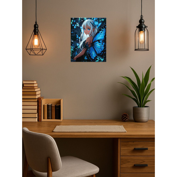 Фото - Картина по номерам Ideyka Очаровательные бабочки с красками металлик extra 40х50 см (KHO8561)