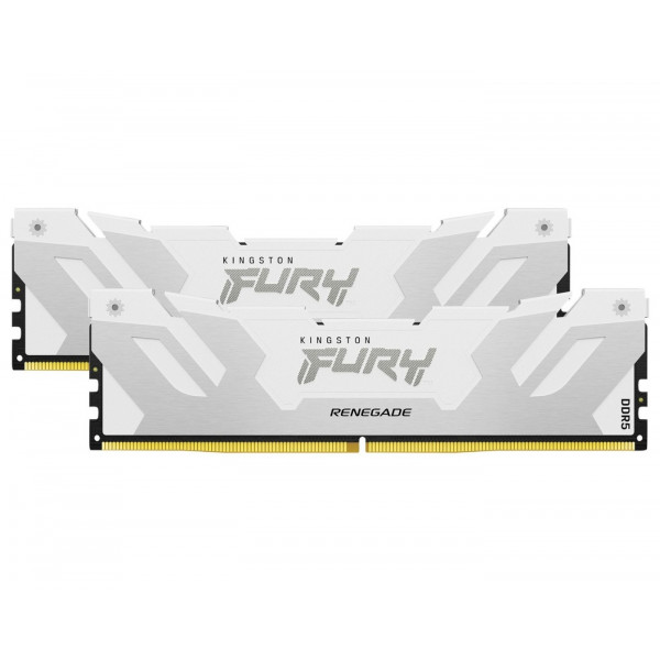 Фото - Память DDR Kingston 32GB DDR5 CL38 DIMM FURY Renegade White XMP (KF576C38RWK2-32)