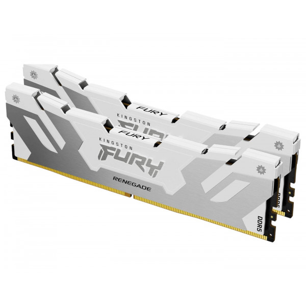 Фото - Память DDR Kingston 32GB DDR5 CL38 DIMM FURY Renegade White XMP (KF576C38RWK2-32)