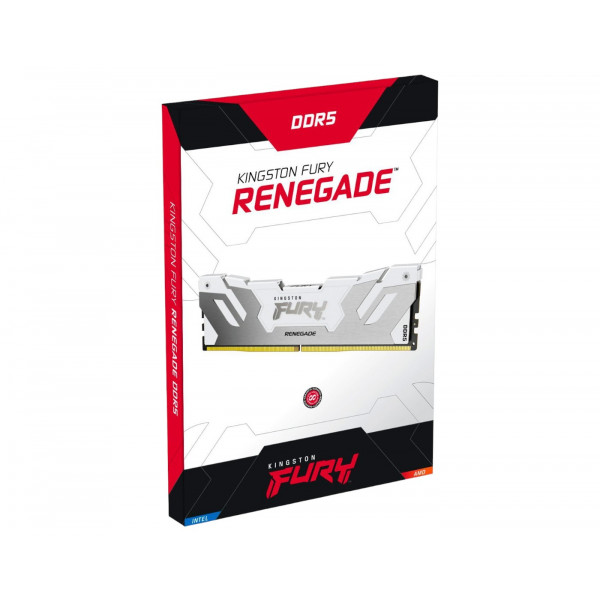 Фото - Память DDR Kingston 32GB DDR5 CL38 DIMM FURY Renegade White XMP (KF576C38RWK2-32)