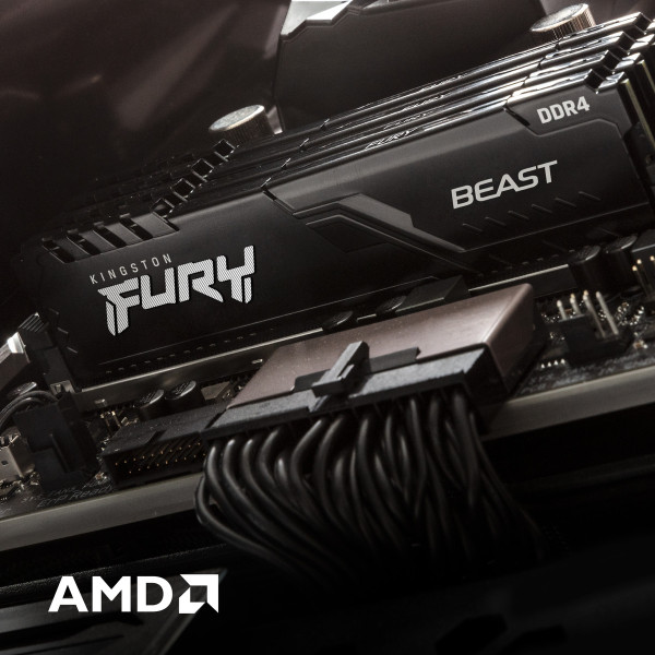 Фото - Память DDR Kingston 16GB 3200MT/s DDR4 CL16 DIMM (Kit of 2) FURY Beast (KF432C16BBK2/16WP)