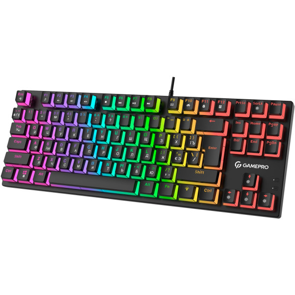 Фото - Клавиатура проводная игровая GamePro MK80B Black