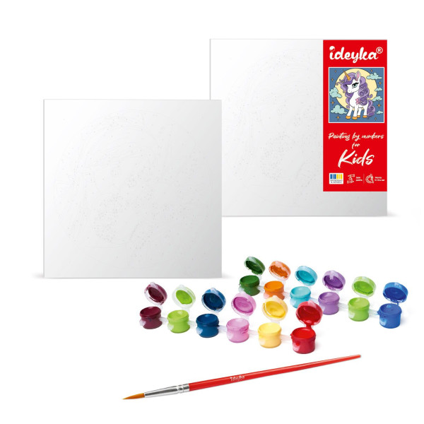 Фото - Картина по номерам Ideyka для детей "Черепашка ест мороженое" 25х25 см (KHO1298)