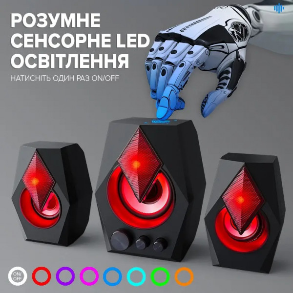 Фото - Компьютерная акустика 2.1 T-Wolf S128 Black (TW-S128)