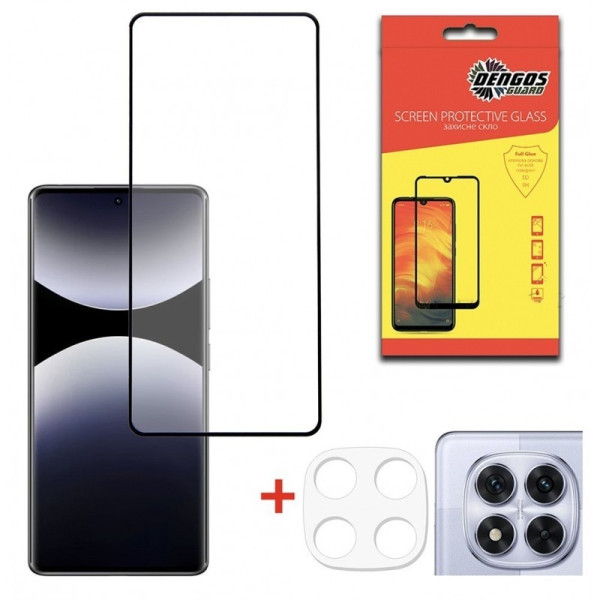 Фото - Защитное стекло для смартфона DENGOS for Xiaomi Redmi Note 14 Pro 4G/5G Black Full Glue (DG-TGSCP-09)