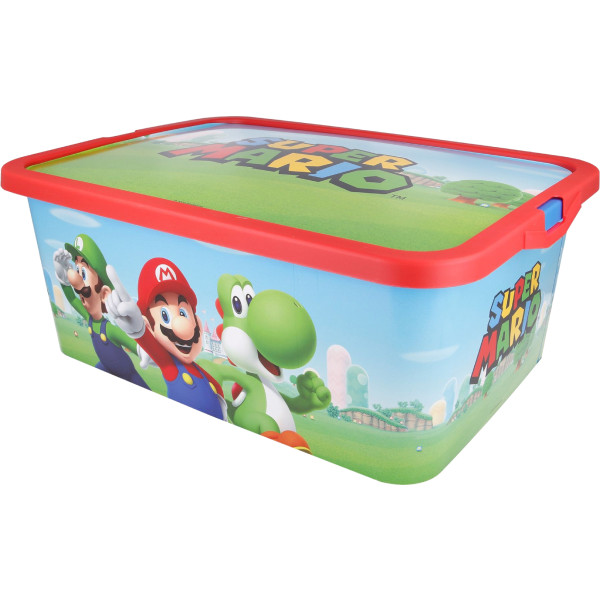 Фото - Коробка для хранения детская STOR Storage Click Box 13 L Super Mario (Stor-09595)