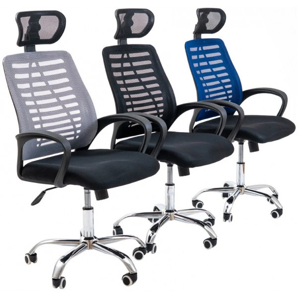 Фото - Кресло офисное Richman Бласт Хром M-1 (Tilt) Сетка черная + серая