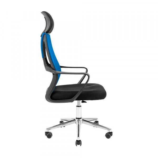 Фото - Кресло офисное Richman Профи Хром Пиастра Сетка черная + синяя
