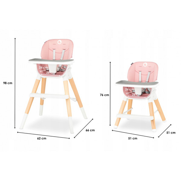 Фото - Стульчик для кормления трансформер Lionelo Mona Bubblegum