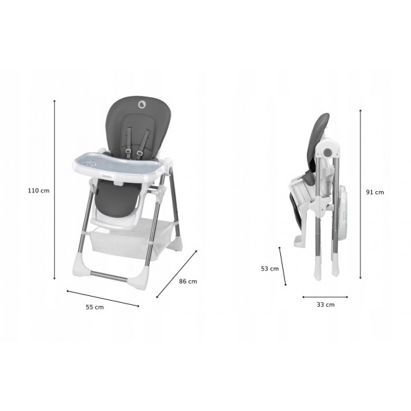 Фото - Стульчик для кормления трансформер Lionelo Linn Plus Grey