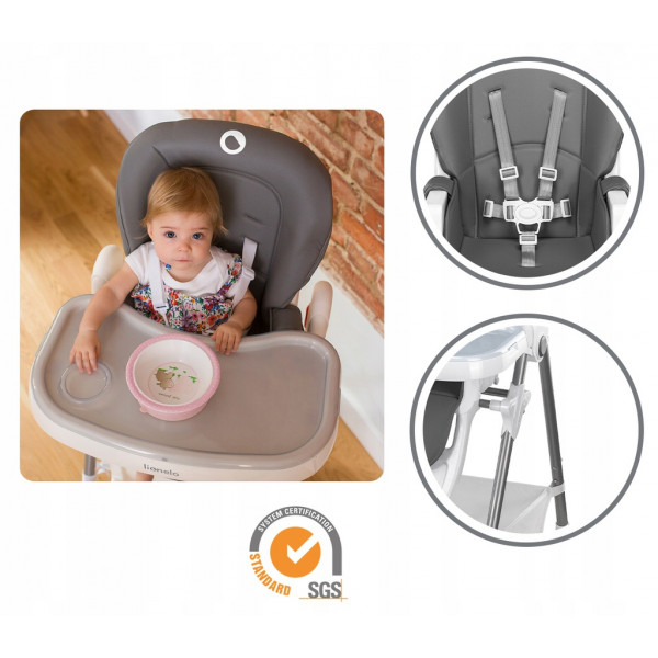 Фото - Стульчик для кормления трансформер Lionelo Linn Plus Grey