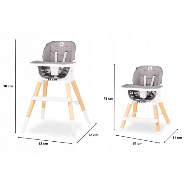 Фото - Стульчик для кормления трансформер Lionelo Mona Stone