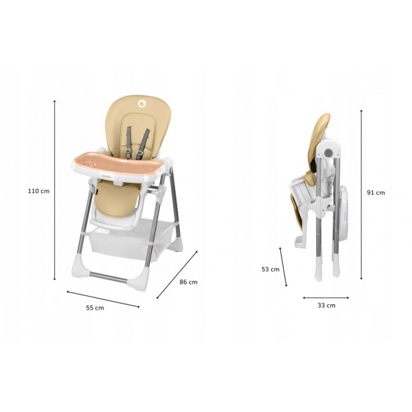 Фото - Стульчик для кормления трансформер Lionelo Linn Plus Beige