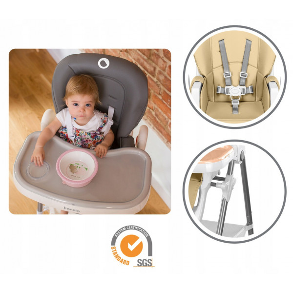 Фото - Стульчик для кормления трансформер Lionelo Linn Plus Beige