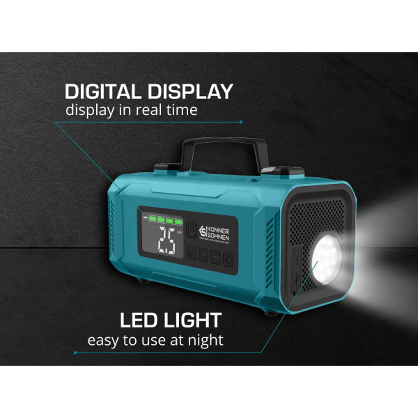 Фото - Пускозарядное устройство Konner&Sohnen JSP-2000 с компрессором (KSJSP-2000)