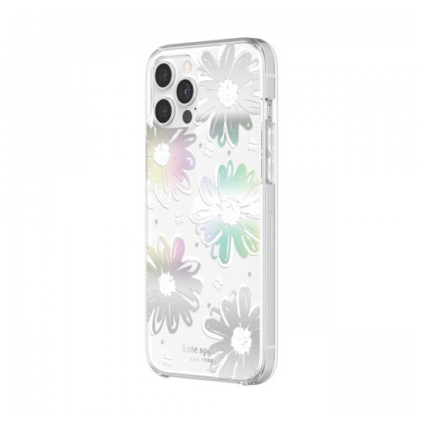 Фото - Чехол для смартфона Kate Spade New York Protective Hardshell Case (1-PC Comold) for iPhone 12 Pro Max - Daisy Iridescent Foil/White/Clear/Gems (KSIPH-154-DSYIR)