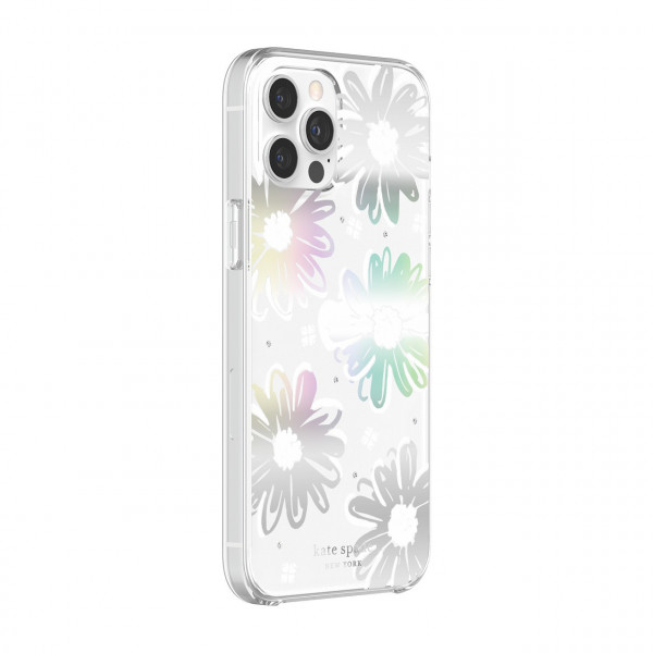 Фото - Чехол для смартфона Kate Spade New York Protective Hardshell Case (1-PC Comold) for iPhone 12 Pro Max - Daisy Iridescent Foil/White/Clear/Gems (KSIPH-154-DSYIR)